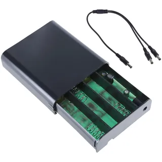 Ksikdeg Netzteilbox USB 5V 9V 12V Ausgang 3Pcs 18650 Akku Powerbank Case für Router (Batterie nicht
