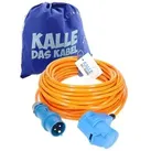 Kalle-das-Kabel Verlängerungskabel Camping, für außen IP44, CEE 230V / 16A, Kabeltyp H07BQ-F aus Kunststoff, orange, 25 m