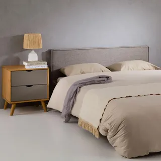 Idimex Kopfteil KLAO gepolstert 160cm Grau, Textil, Mode, 161x59x6 cm, Schlafzimmer, Betten