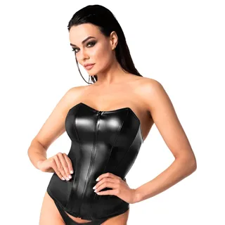Corsagen-Top „Orgia Mysteria“ im Powerwetlook, schwarz, S