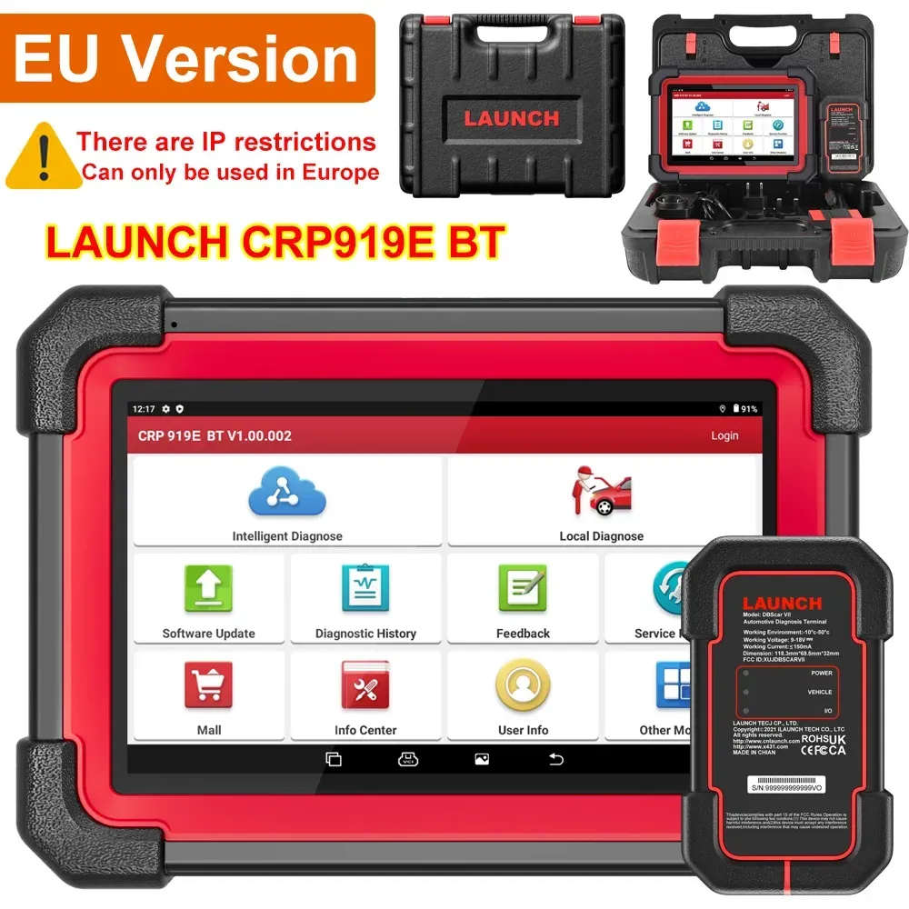 2026 LAUNCH X431 CRP919E BT Deutsches Kfz-Diagnosegerät CAN FD DOIP ALLE Systeme Steuergerätecodierung Aktiver Test 35 Resets DBScar VII OBD-Scanner
