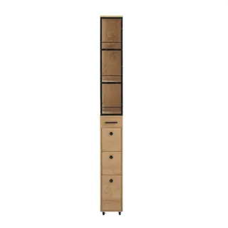SoBuy NSR13-N Hochschrank 40 x 20 x 170 cm Schwarz Holz
