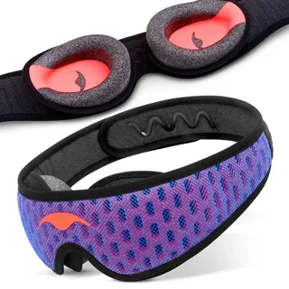 Manta Pro Schlafmaske – 100 % lichtblockierende Schlafmaske für Seitenschläfer, atmungsaktiv und bequem für Schlaf, Reisen, Nickerchen und Schichtarbeit