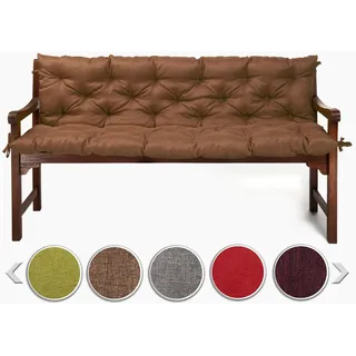 sunnypillow Bankauflage 120 x 50 x 50 cm braun 1 St.