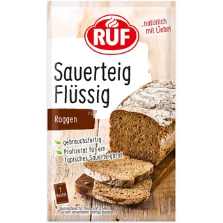 RUF Roggensauerteig flüssig, Sauerteigextrakt für Brot & Brötchen, Sauerteigbrot Backzubehör für Roggenbrot und Vollkornbrot, 1x70g