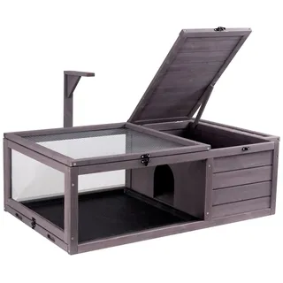 VEVOR Schildkrötengehege Schildkrötenhaus Terrarium aus Holz 965x610x330mm