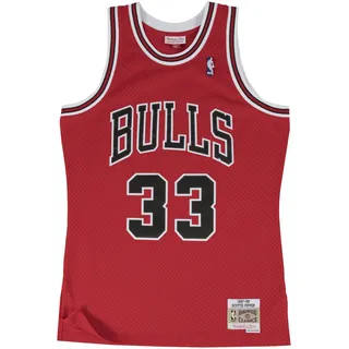 Mitchell & Ness NBA Swingman Chicago Bulls Scottie Pippen Herren Trikots rot Größe S, Bekleidung