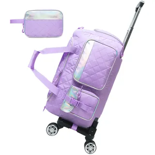 Reisetasche Mit Rollen Sporttasche für Damen Schwimmtasche Sport Tasche Mit Rollen Duffel Bag Weekender Mit Rollen
