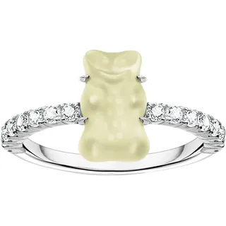 Thomas Sabo Fingerring »THOMAS SABO x HARIBO Schmuck: Ring mit Goldbär«, mit Kristallglas, Zirkonia (synth.), weiß