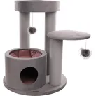 Flamingo Kratzbaum Hana – Grau | Stabiler & Kuscheliger Kratzbaum für Katzen!