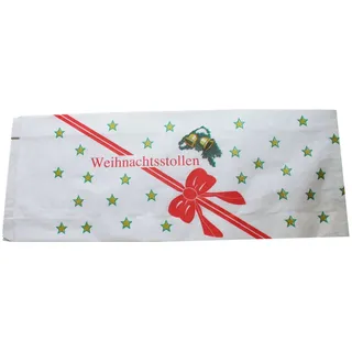 PGV Stollenbeutel Pergaban ROTE SCHLEIFE (20 + 7 x 52 cm, 25 Stück)