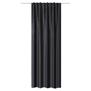 HOME WOHNIDEEN Vorhang Thermo, Kombibandschal aus Thermo-Chenille, 245 x 135 cm (Höhe x Breite), Farbe: (anthrazit)