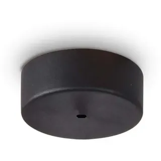 Ideal Lux Baldachin MAGNETICO, rund, Ø 9cm, 1-fach, mittiger Auslass, magnetische Blende, schwarz IDEA-244242