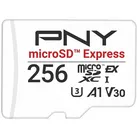 PNY 256GB Express microSD memory card P-SDU256P31880EXP-GE (256 GB, microSDXC, U3, UHS-I), Speicherkarte, Weiss