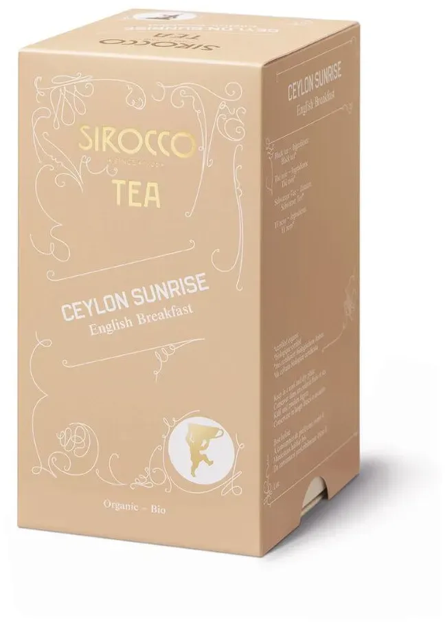 Sirocco Bio Tee Ceylon Sunrise English Breakfast Tea 20 Sachets à 2,5 g