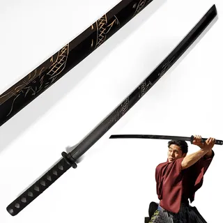 Bokken Mit Drachenmuster - Holz Shinai, Katana Wakizashi Tanto, Kendo Schwert Waffenzubehör, Schwertkampf-Training, Samurai Schwert, Rollenspiel Cosplay Iaido