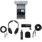 Zoom PodTrak P4 Podcasting Recoder Set inkl. ZDM-1 Mic Pack