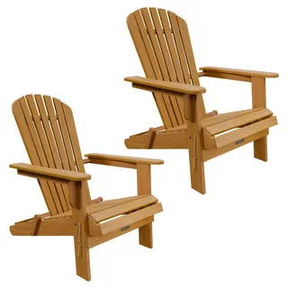 Juskys Korfu Liegestuhl 69 x 85 x 94 cm Natur 2 St.