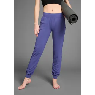 Yogahose OCEAN SPORTSWEAR "Soulwear - Yoga & Relax Pants - Loose Fit", Damen, Gr. 40, N-Gr, blau (navy), Obermaterial: 56% Baumwolle, 38% Viskose, 6% Elasthan, sportlich, bequem, Hosen