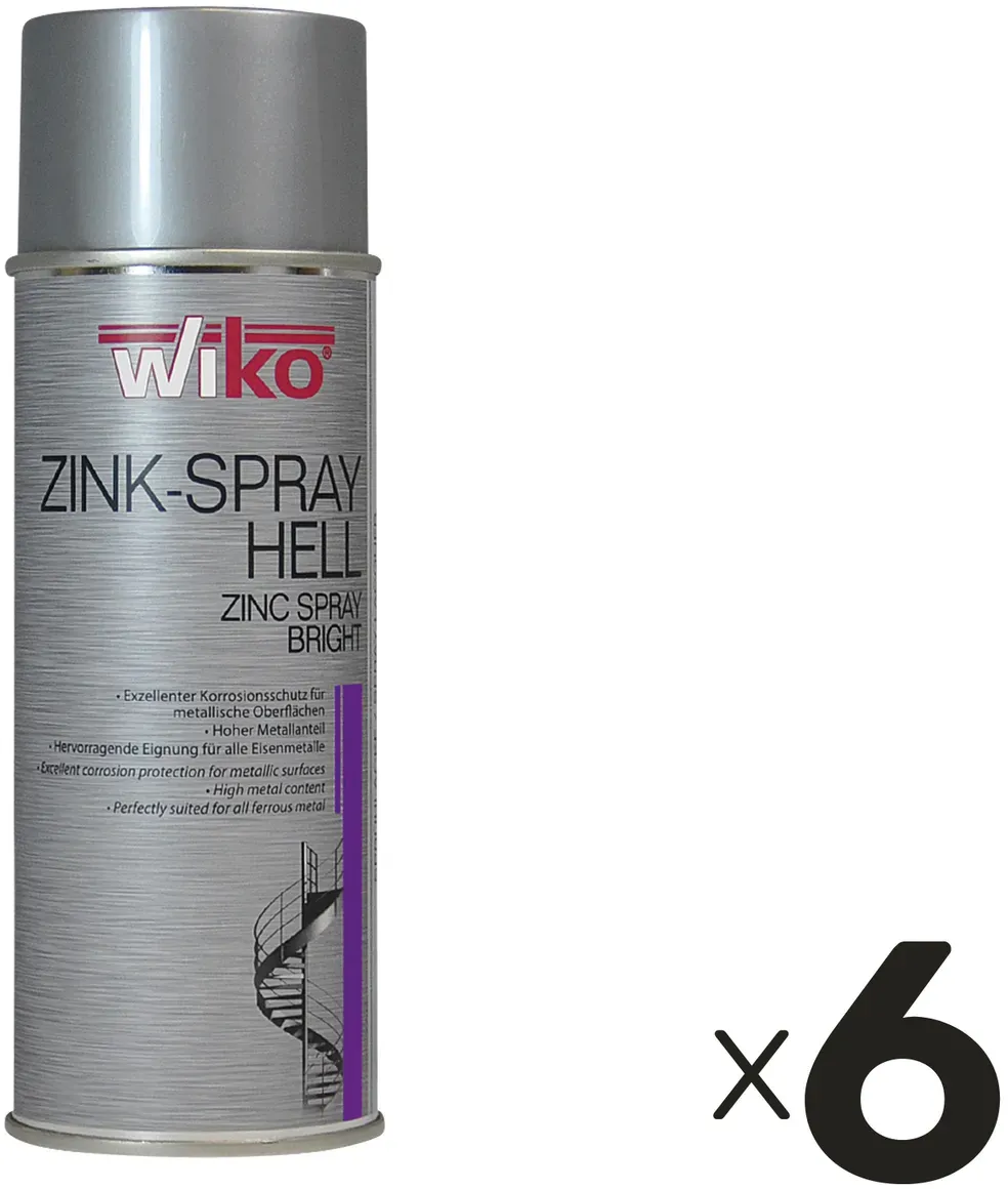 WIKO Zink-Spray hell, 6 Stück