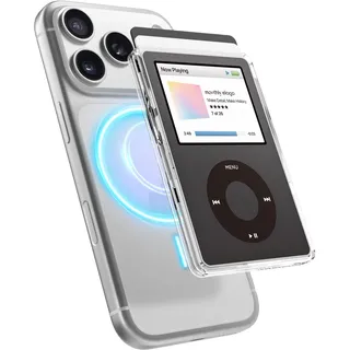 elago Transparenter Magnetischer Kartenhalter, Kompatibel mit MagSafe, Kompatibel mit iPhone 16, 15, 14, 13, 12 Serie – Sichere Handy-Geldbörse, Langlebige Polycarbonat, Schutz vor Kratzern