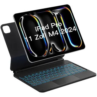 Inateck Magnetische Tastatur Hülle für iPad Pro 11 Zoll 2024 (M4) Schwarz