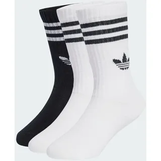adidas Crew Socken, 3 Paar - White / Black - 28-30