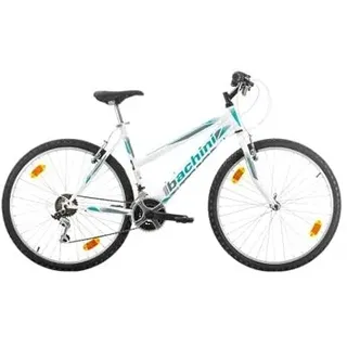 Multibrand PROBIKE 6th Sense 26 Zoll Mountainbike 18 Gang, Mädchen-Fahhrad & Damen-Fahhrad geeignet ab 155 cm - 175 cm (Weiß glänzend blau)