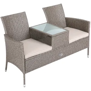 CASARIA Gartenbank 143 x 55 x 88 cm Beige