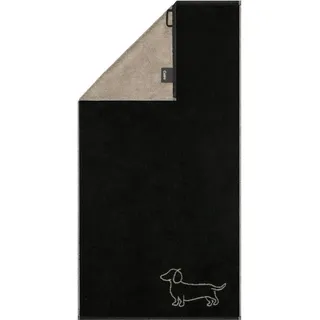 CAWÖ We love Dogs Handtuch 50 x 100 cm beige|schwarz