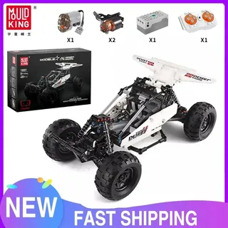 MOULD KING 18001 Technisches Autospielzeug Das MOC-1812 motorisierte PF Buggy 2-LKW-Modellbausteine Ziegel Kinder Weihnachtsgeschenke