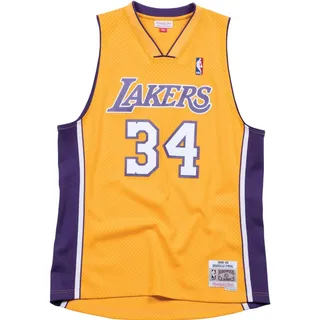 Mitchell & Ness Herren, Sportshirt, Jersey Los Angeles Lakers 1999-00 Shaquille o'neal XL Gold,