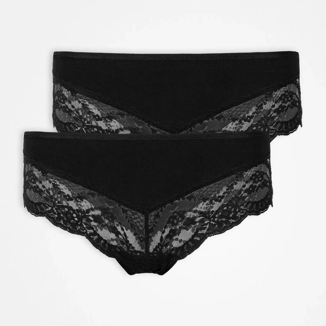 SNOCKS Hipster Lace 2er Set black - S