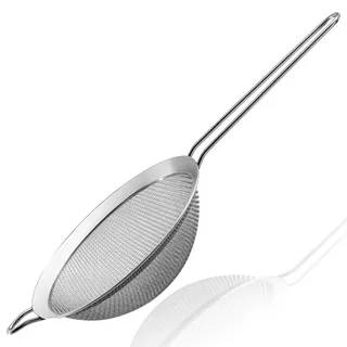 Anaeat Feinmaschige Siebe - Hochwertige Edelstahl-Siebe, mit strapazierfähigem Netz und robustem Griff, hervorragend zum Sieben von trockenen Zutaten wie Mehl, Nudeln, Reis, Tee (16 cm)