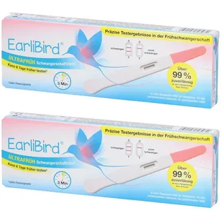 Earlibird Ultrafrüh Schwangerschaftstest x2 2x1 St Teststreifen