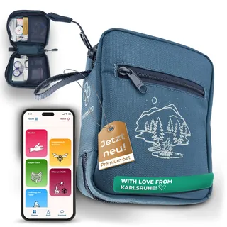 Erste-Hilfe-Set 18 Teile Erste-Hilfe-Anleitung inklusive App Outdoortasche für Unterwegs Made in Germany