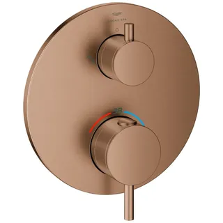 Grohe Atrio Thermostat-Wannenbatterie Warm Sunset gebürstet
