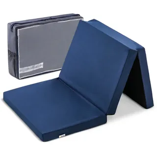 hauck Sleeper, Navy - 120x60x5 cm - Faltmatratze für Kinderreisebetten mit Tragetasche - Klein Zusammenklappbar - Kompatibel mit Dream N Play Plus, Sleep N Play Go Plus, Play N Relax Center