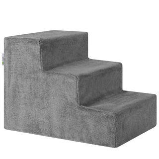Juskys Haustiertreppe Timmy mit 3 Stufen Grau