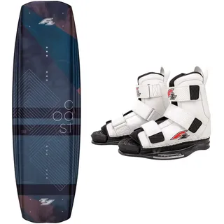 F2 Set Wakeboard Coast Petrol 138cm mit Wakebindung Team Boot L/XL berlinerblau 138 CM