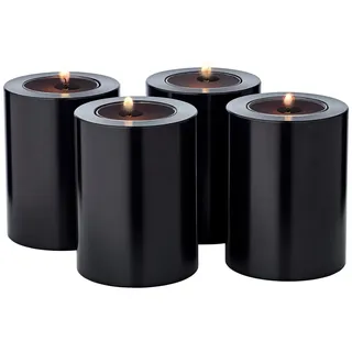Edzard 4er-Set Dauerkerze Cornelius Höhe 8 cm, Ø 6 cm) hitzebeständig bis 90°