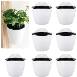Petites Ecrevisses - 7 Stück Selbstbewässernde Wand 13cm Blumentopf Hängend Hängende Blumentöpfe aus Kunststoff für Balkon Garten Zäun