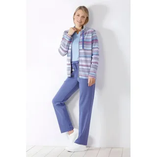 Hajo Hausanzug Damen Homewear Hausanzug Klima Komfort® DAS ORIGINAL Interlock blau 21