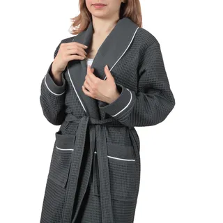 Betully Bademantel Damen & Herren 100% Baumwolle Unisex Waffelpique Frottee Morgenmantel Lang Sauna Bademäntel - XXL Tall