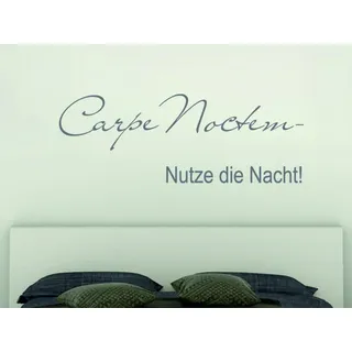Graz Design 670074_40_080 Wandtattoo Deko Schlafzimmer Ideen Wandtattoos Wand Spruch Zitat Carpe Noctem Nacht 110x40cm Braun