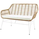 SalesFever Sitzbank, BxH: 120 x 85 cm, Metall (Eisen)/Kunststoff - braun