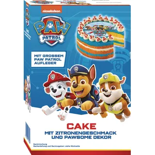 RUF x PAW Patrol Kuchen Backmischung mit Zitronen-Geschmack, für eine bunte Torte inkl. PAWfect Dekor und großem PAW Patrol Oblaten-Aufleger, 1 x 307g