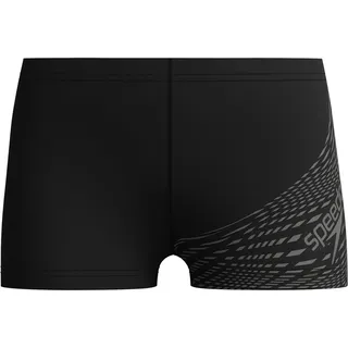 Speedo Jungen Aquashorts mit Logo Aquashort, Black/USA Charcoal, 11-12
