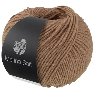 Lana Grossa Merino Soft Häkelwolle, 125 m braun