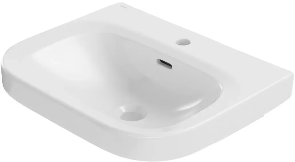 VIGOUR DERBY STYLE Waschtisch 55 × 45 cm mit Hahnloch und Überlauf zur Wandmontage, weiß